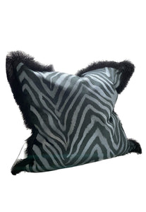 Zebra Hand Embroided Cushion Cover