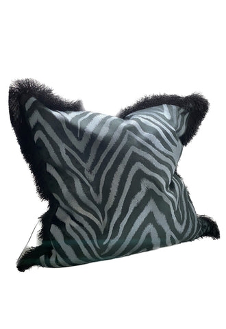Zebra Hand Embroided Cushion Cover